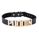 Unisex Gothc Puddin Choker Necklace - Black - 1 / Buckle / 17.32 x 0.78" / Necklace - M - PU Leather - image 21