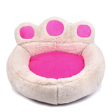 Cute Fluffy Paw Shaped Dog Cat Beds - White - Pet Paw Bed - XL - Plush - image 3