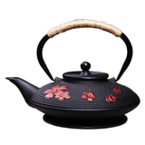 Cherry Blossoms Cast Iron Tea Kettle - Black - 1 / Cherry Blossom Red / Teapot - Medium - Cast Iron - image 19