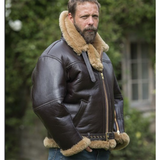 Men's Warm Faux Fur and Leather Jacket - Apricot - Faux Leather Jacket - 5XL - PU Leather Fleece - image 19