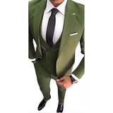 Men's Formal Wedding Attire 3 Pcs Slim Fit - Ivory - 3 Pcs Slim Suit - 5XL - Linen - image 9