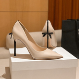 Women's Luxury Butterfly Bow High Stiletto - Pink 1 - 8cm Heel / Nude - 40 B - Genuine Leather - image 36