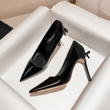Women's Luxury Butterfly Bow High Stiletto - Pink 1 - 8cm Heel / Nude - 40 B - Genuine Leather - image 20