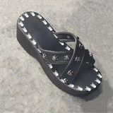 Women's Gothic Platform Wedge Sandals - Black - 1 / Bat / Sandals - 10.5 B - PU Leather - image 37