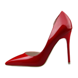 Women's Elegant Pointed Toe Bridal Stiletto - Black - Shoes - 43 B - PU Patent Leather - image 8