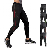 Men's Compression Workout Pants - Black/Red - XXL - Spandex - image 7