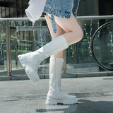Funki Buys | Boots | Women's Knee-High Platform Lace Up Boot - White - Boots / 12 B / PU Leather - image 21