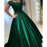 Women's Elegant Long Satin Ball Gown - Blue - Elegant Evening Gown - 28W - Satin - image 3