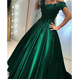 Women's Elegant Long Satin Ball Gown - Blue - Elegant Evening Gown - 28W - Satin - image 15