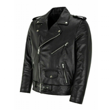 Men's Slim Fit Stylish Faux Leather Jacket - Black - Biker Jacket - 5XL - PU Leather - image 3