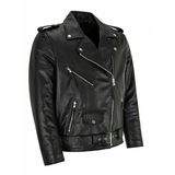 Men's Slim Fit Stylish Faux Leather Jacket - Black - Biker Jacket - 5XL - PU Leather - image 4