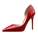 Women's Elegant Pointed Toe Bridal Stiletto - Black - Shoes - 43 B - PU Patent Leather - image 9