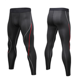 Men's Compression Workout Pants - Black/Red - XXL - Spandex - image 23