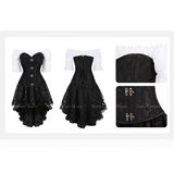 Women's Steampunk Top Corset Skirt Set - White - 1 / Steampunk / Shirt - 6XL - Polyester - image 45