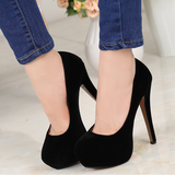 Women's Super High Heel Suede Stilettos - Red - Super High Stilettos - 16 B - Suede/PU Leather - image 9
