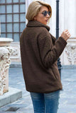 Women's Full Lapel Collar Sherpa Coat - Khaki - Sherpa Coat - 5XL - Polyester - image 20