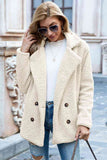 Women's Full Lapel Collar Sherpa Coat - Khaki - Sherpa Coat - 5XL - Polyester - image 28