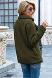 Women's Full Lapel Collar Sherpa Coat - Khaki - Sherpa Coat - 5XL - Polyester - image 14