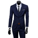 Men's Classic 3 Pcs Formal Wedding Suit - Wine Red - Suit - 6XL - Polyester - image 9
