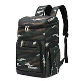 Thermal Insulated Food Drink Backpack - Gray - Camouflage / Cooler - L - Oxford Nylon - image 2