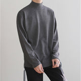 Men's Thin Lightweight Mock Turtleneck - Black - Lightweight Sweater - 4XL - Polyester - image 17