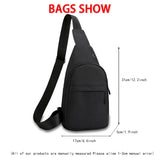 Canvas Multi Pocket Crossbody Chest Bag - Black - Chest Bag - Small - Canvas - image 9