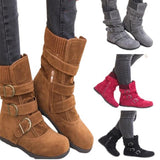 Funki Buys | Boots | Women's Buckled Suede Snow Ankle Boots - Gray : Suede Ankle Boot / 43 B / PU Suede Leather - image 17