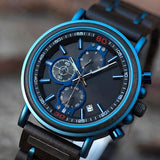 Men's Women's Stylish Wooden Watches - Blue - S18-6 / Customized / Wood Watch - Medium - Wood/Stainless Steel - image 7