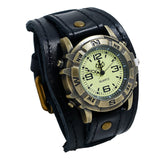 Men's Casual Roman Punk Retro Watch - Black - Punk Watch - M - Stainless Steel / PU Leather - image 20