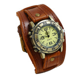 Men's Casual Roman Punk Retro Watch - Light Brown - Punk Watch - M - Stainless Steel / PU Leather - image 21