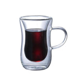Funki Buys | Cups | Glass Double Wall Insulated Expr... - Clear - A / Mug Without Handle / 80ml / 2 Pcs / S / Glass - image 8