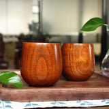 Funki Buys | Cups | Natural Wood Cups Handmade Cups - Brown - 4 / 6 Pcs Set / JuJube Wood / 180ml - image 2