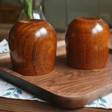 Funki Buys | Cups | Natural Wood Cups Handmade Cups - Brown - 4 / 6 Pcs Set / JuJube Wood / 180ml - image 11