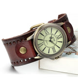 Men's Steampunk Goth Style Wide Watch - Black - Retro Watch - M - Alloy/Leather - image 18