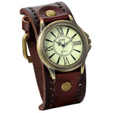 Men's Steampunk Goth Style Wide Watch - Black - Retro Watch - M - Alloy/Leather - image 30