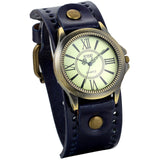 Men's Steampunk Goth Style Wide Watch - Black - Retro Watch - M - Alloy/Leather - image 13