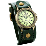 Men's Steampunk Goth Style Wide Watch - Sky Blue - Retro Watch - M - Alloy/Leather - image 20