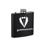 Best Man Gift Sets 7oz Flask + Socks - Groomsman - Hip Flask / 7oz - Stainless Steel - image 1