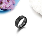 Unisex Black Tungsten Wedding Band - Black - 8mm / Unisex Wedding Band - 16 - Tungsten Carbide - image 8