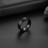 Unisex Black Tungsten Wedding Band - Black - 8mm / Unisex Wedding Band - 16 - Tungsten Carbide - image 3
