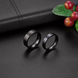 Men's Women's Titanium Rainbow Rings - Black - 9mm Black Rainbow Ring - 13 - Tungsten Carbide - image 3