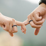 Men's Women's Titanium Rainbow Rings - Black - 9mm Black Rainbow Ring - 13 - Tungsten Carbide - image 5