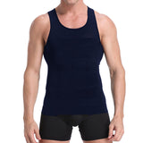 Men Gynecomastia Compression Shirt - Blue - Compression Shirt - XXXL - Nylon Spandex - image 8