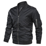 Men's Light Windbreak Bomber Jackets - Black - Bomber Jacket - CN 5XL (US 3XL) - Polyester - image 10