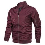 Men's Light Windbreak Bomber Jackets - Red - Bomber Jacket - CN 5XL (US 3XL) - Polyester - image 13