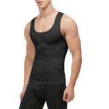 Men's Slimming Singlet Body Shaper - Black - Shirt - XXXL - Nylon Spandex - image 1