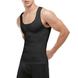 Men's Slimming Singlet Body Shaper - Black - Shirt - XXXL - Nylon Spandex - image 3