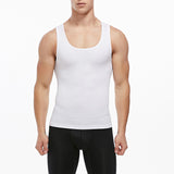 Men's Slimming Singlet Body Shaper - Black - Shirt - XXXL - Nylon Spandex - image 25
