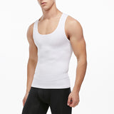 Men's Slimming Singlet Body Shaper - Black - Shirt - XXXL - Nylon Spandex - image 23
