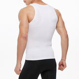 Men's Slimming Singlet Body Shaper - Black - Shirt - XXXL - Nylon Spandex - image 22